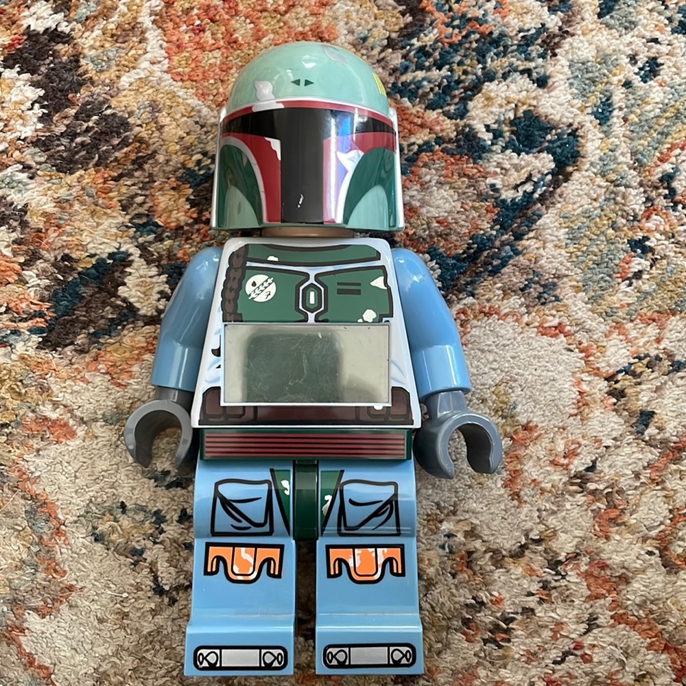Boba Fett alarm clock toy in working order. Batteries not included
